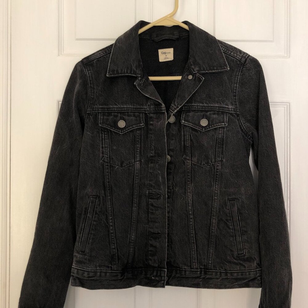 Gap Denim Jean Jacket Black Wash XS